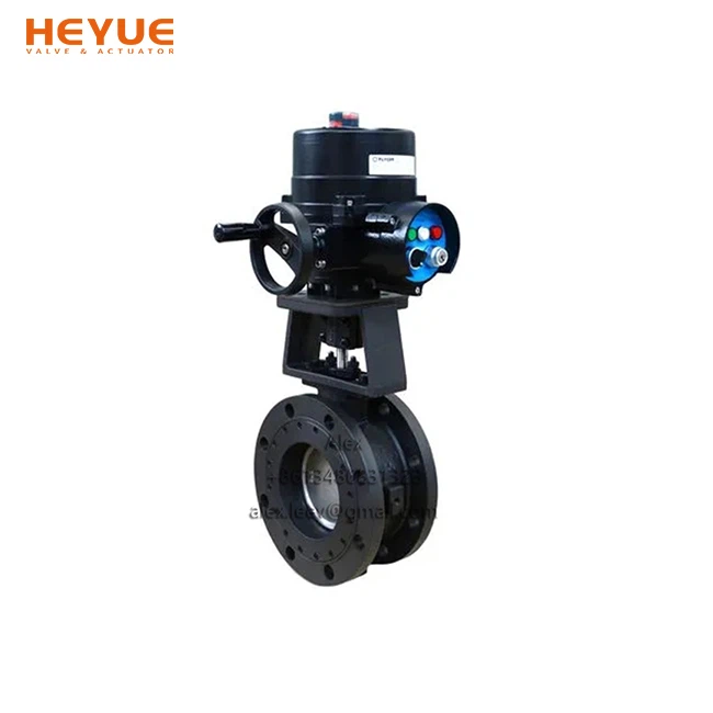 Подвійний ексцентричний поворотний клапан з електроприводом